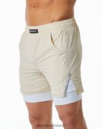 Clothing IE Alphalete Men Infinity Speed Short 5.5" Vanilla Brown 2L4400705