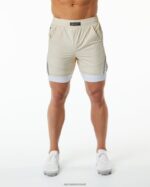 Clothing IE Alphalete Men Infinity Speed Short 5.5" Vanilla Brown 2L4400705 - Image 3