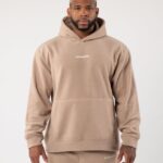 Clothing IE Alphalete Men King Hoodie Linen Brown 2L4400617