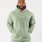 Clothing IE Alphalete Men King Hoodie Sage Green 2L4400618