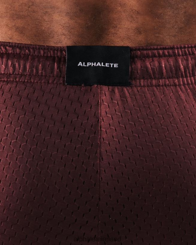 Clothing IE Alphalete Men LDB More Mesh Short 6" Burgundy Red 2L4400669 - Image 5