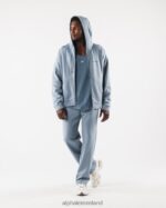 Clothing IE Alphalete Men Origin Full-Zip Jacket Iceberg Blue 2L4400612 - Image 2