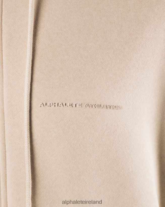Clothing IE Alphalete Men Origin Full-Zip Jacket Sea Salt Brown 2L4400610 - Image 5