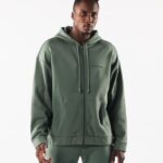 Clothing IE Alphalete Men Origin Full-Zip Jacket Serene Green 2L4400613