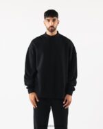 Clothing IE Alphalete Men Origin Mock Neck LS Black 2L4400753