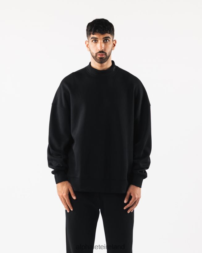 Clothing IE Alphalete Men Origin Mock Neck LS Black 2L4400753 - Image 1