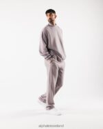 Clothing IE Alphalete Men Origin Mock Neck LS Rose Water Pink 2L4400751 - Image 2