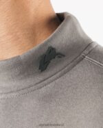 Clothing IE Alphalete Men Origin Mock Neck LS Sterling Grey 2L4400752 - Image 5