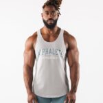 Clothing IE Alphalete Men Paisley Print Raw Cut Tank Athletic Grey 2L4400581