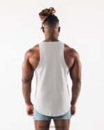 Clothing IE Alphalete Men Paisley Print Raw Cut Tank Athletic Grey 2L4400581 - Image 4