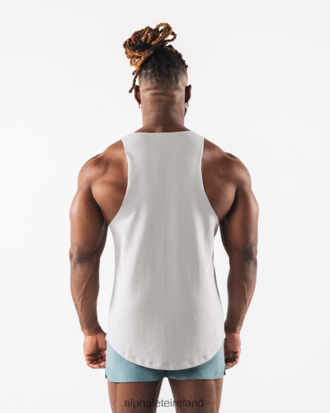 Clothing IE Alphalete Men Paisley Print Raw Cut Tank Athletic Grey 2L4400581 - Image 4