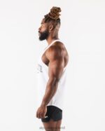 Clothing IE Alphalete Men Paisley Print Raw Cut Tank White 2L4400578 - Image 3