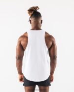 Clothing IE Alphalete Men Paisley Print Raw Cut Tank White 2L4400578 - Image 4