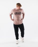 Clothing IE Alphalete Men Republic Tee Antler Brown 2L4400504 - Image 2