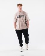 Clothing IE Alphalete Men Republic Tee Atmosphere Brown 2L4400503 - Image 2