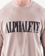 Clothing IE Alphalete Men Republic Tee Atmosphere Brown 2L4400503 - Image 5
