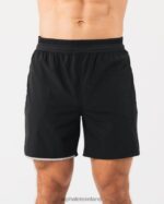 Clothing IE Alphalete Men Studio Short 6" Black/Silver 2L4400683