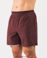 Clothing IE Alphalete Men Studio Short 6" Sangria Red 2L4400681 - Image 3