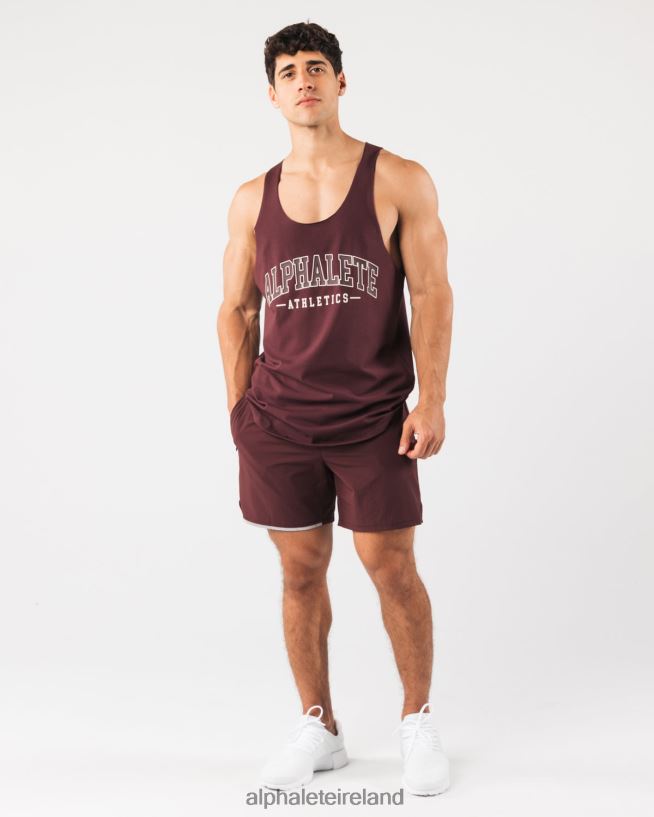 Clothing IE Alphalete Men Studio Short 6" Sangria Red 2L4400681 - Image 4
