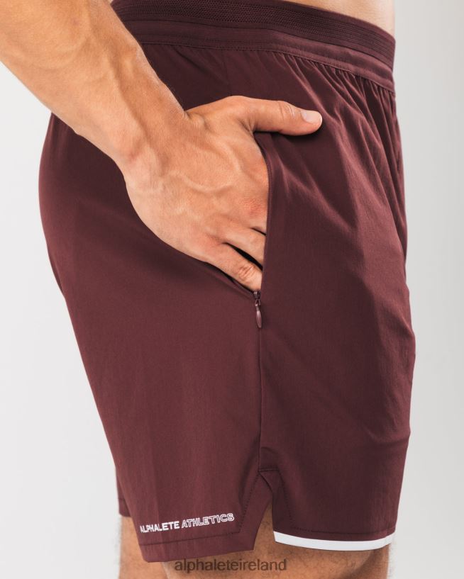 Clothing IE Alphalete Men Studio Short 6" Sangria Red 2L4400681 - Image 5