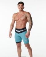 Clothing IE Alphalete Men Trident Competition Short Teal 2L4400744 - Image 6
