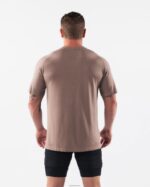 Clothing IE Alphalete Men Wolf Head Airtech Tee Creamy Beige Brown 2L4400516 - Image 4