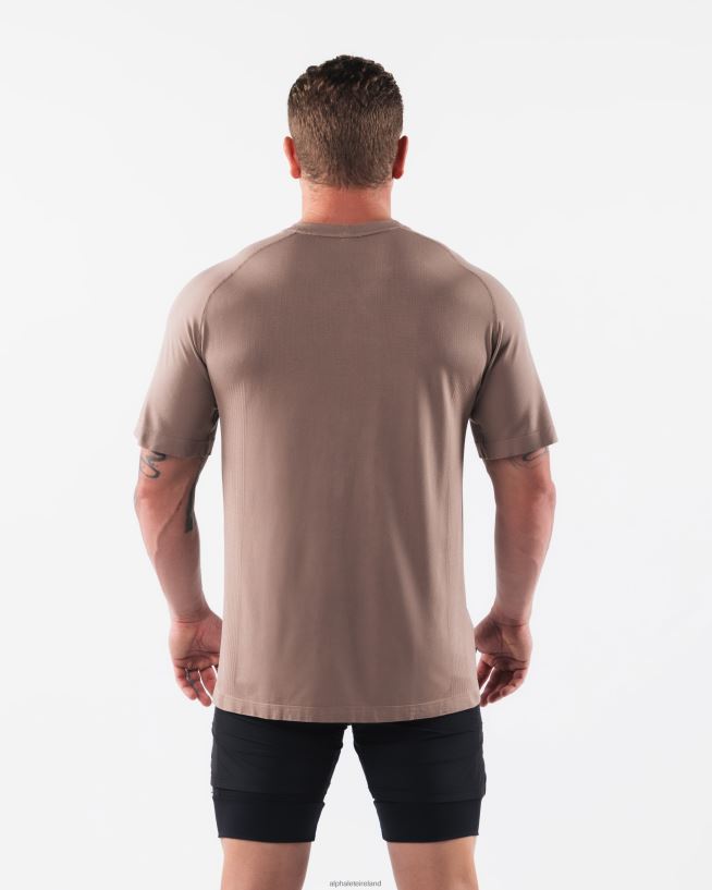 Clothing IE Alphalete Men Wolf Head Airtech Tee Creamy Beige Brown 2L4400516 - Image 4