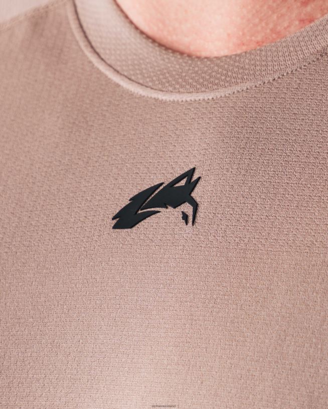 Clothing IE Alphalete Men Wolf Head Airtech Tee Creamy Beige Brown 2L4400516 - Image 5