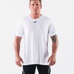 Clothing IE Alphalete Men Wolf Head Airtech Tee White 2L4400508