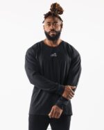 Clothing IE Alphalete Men Wolf Head LS Tee Black 2L4400544