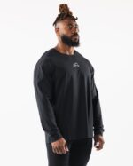 Clothing IE Alphalete Men Wolf Head LS Tee Black 2L4400544 - Image 3