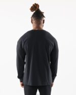 Clothing IE Alphalete Men Wolf Head LS Tee Black 2L4400544 - Image 4