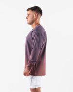 Clothing IE Alphalete Men Wolf Head LS Tee Dusty Rose Gradient Purple 2L4400494 - Image 3