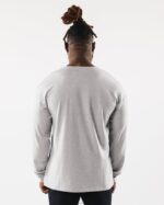 Clothing IE Alphalete Men Wolf Head LS Tee Heather Grey 2L4400543 - Image 4