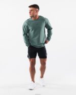 Clothing IE Alphalete Men Wolf Head LS Tee Sage Green 2L4400500 - Image 2