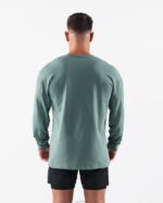 Clothing IE Alphalete Men Wolf Head LS Tee Sage Green 2L4400500 - Image 4
