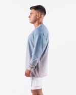 Clothing IE Alphalete Men Wolf Head LS Tee Still Water Gradient Blue 2L4400496 - Image 3