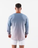 Clothing IE Alphalete Men Wolf Head LS Tee Still Water Gradient Blue 2L4400496 - Image 4
