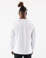 Clothing IE Alphalete Men Wolf Head LS Tee White 2L4400542 - Image 4