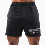 Clothing IE Alphalete Men Wolf Head Mesh Short 6" Black/Sea Shell 2L4400662