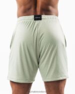 Clothing IE Alphalete Men Wolf Head Mesh Short 6" Sage Green 2L4400661 - Image 4