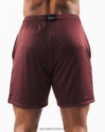 Clothing IE Alphalete Men Wolf Head Mesh Short 6" Sangria Red 2L4400659 - Image 4