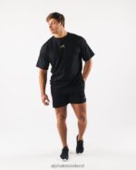 Clothing IE Alphalete Men Wolf Head Paisley Print Tee Black 2L4400531 - Image 2