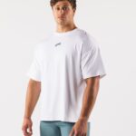 Clothing IE Alphalete Men Wolf Head Paisley Print Tee White 2L4400525