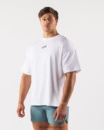 Clothing IE Alphalete Men Wolf Head Paisley Print Tee White 2L4400525