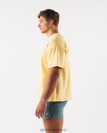Clothing IE Alphalete Men Wolf Head Paisley Print Tee Yellow 2L4400527 - Image 3