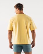 Clothing IE Alphalete Men Wolf Head Paisley Print Tee Yellow 2L4400527 - Image 4
