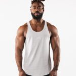 Clothing IE Alphalete Men Wolf Head Raw Cut Tank Heather Grey 2L4400593
