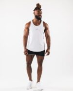 Clothing IE Alphalete Men Wolf Head Raw Cut Tank White 2L4400592 - Image 2