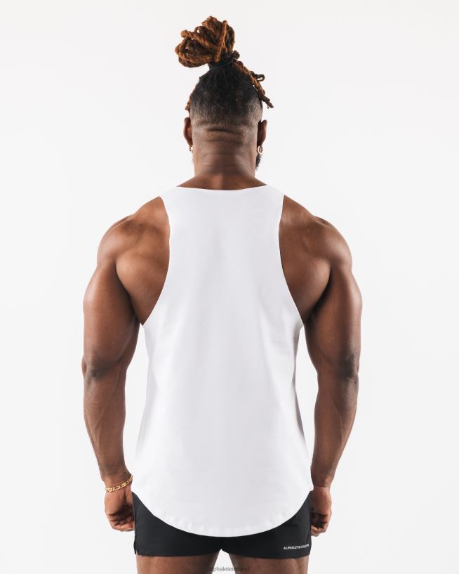Clothing IE Alphalete Men Wolf Head Raw Cut Tank White 2L4400592 - Image 4